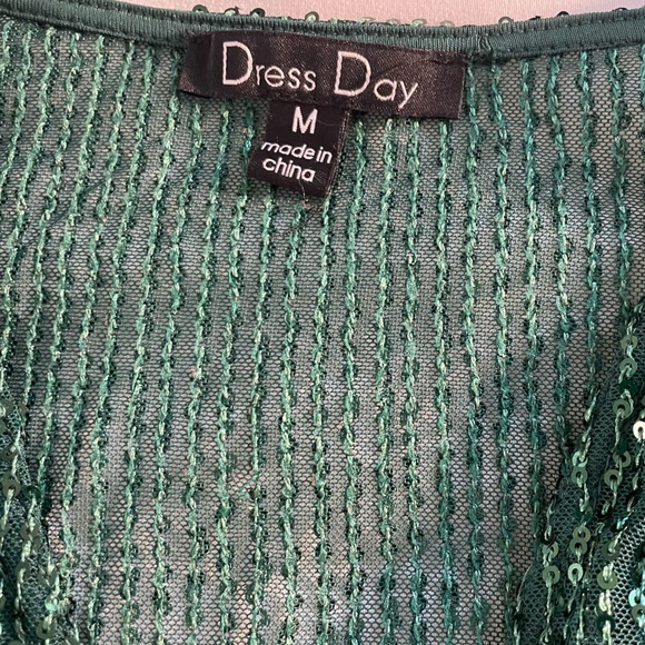Emerald sequin dress day size med dress - Picture 3 of 6